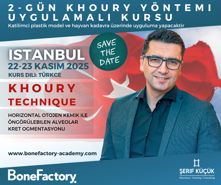 2-gunluk Istanbulda Otojen Kemik Ogmentasyon masterclass Kursu