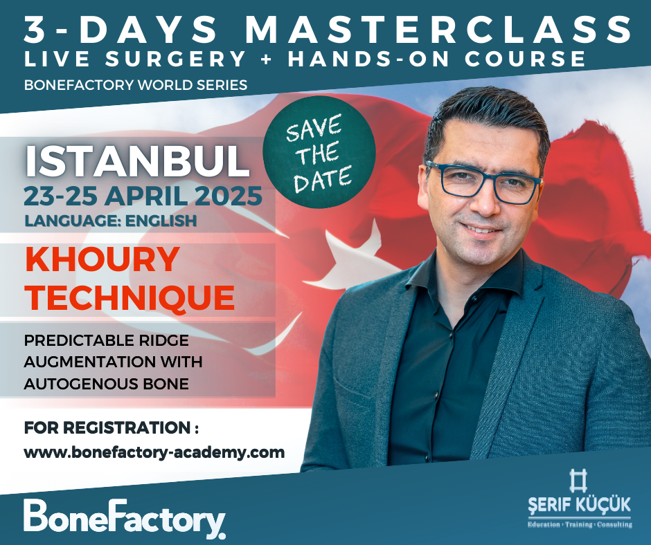 (23-25 April 2025 or 19 - 21 NOVEMBER 2025) ISTANBUL 3-DAYS HANDS-ON COURSE + LIVE-SURGERY